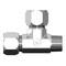 World Wide Fittings Flareless Compression to Male Pipe to Flareless Compression Run Tee 7755X04X02X04 - alternate 1